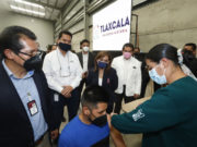 ASISTIÓ LORENA CUÉLLAR A JORNADA DE VACUNACIÓN COVID-19 EN NODOS INDUSTRIALES DE TLAXCALA