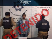 DETIENE POLICÍA DE SAN PEDRO CHOLULA A DOS PRESUNTOS NARCOMENUDISTAS