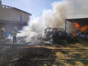 BOMBEROS DE SAN PEDRO SOFOCAN INCENDIO EN PREDIO DE TEPALCATEPEC