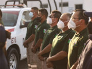 Ayuntamiento de Chignahuapan entrega equipamiento a combatientes de incendios forestales.
