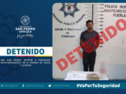 SSC SAN PEDRO DETIENE A PRESUNTO NARCOMENUDISTA EN EL BARRIO DE JESÚS TLATEMPA