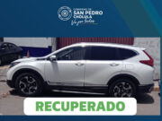 SSC SAN PEDRO RECUPERA VEHÍCULO CON REPORTE DE ROBO