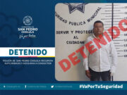 POLICÍA DE SAN PEDRO CHOLULA RECUPERA AUTO ROBADO Y ASEGURAN A CONDUCTOR