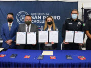 PAOLA ANGON FIRMA CONVENIO CON UNIVERSIDAD ANGLO HISPANA MEXICANA PARA BRINDAR BECAS A POLICÍAS