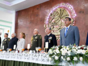 En Oriental, AMLO y Sergio Salomón presiden ceremonia por Día del Ejército Mexicano