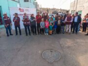 Entrega Tonantzin Fernández rehabilitación de drenaje en San Cristóbal Tepontla